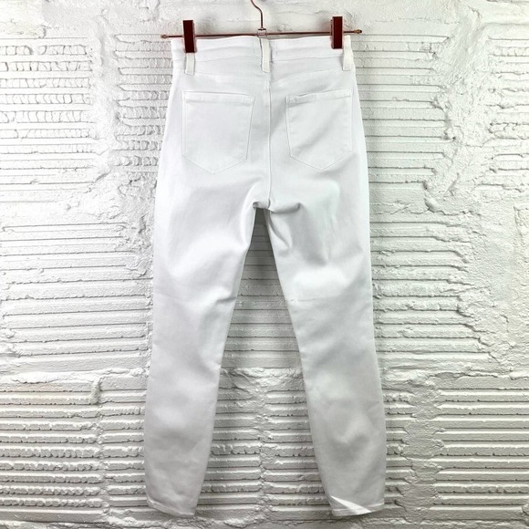 L'AGENCE NWOT Rochelle High Rise Skinny Jeans Blanc Coated Size 25 - Picture 6 of 12